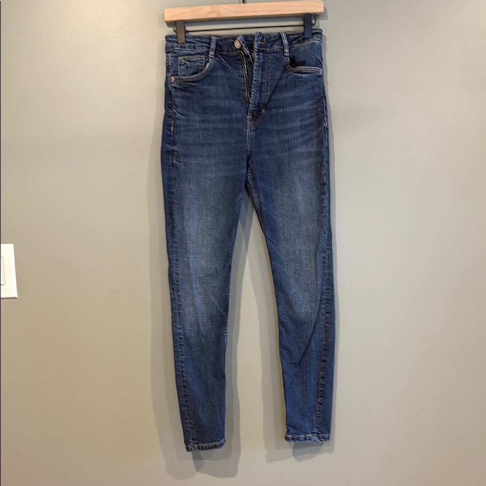 Zara Blue Ankle skinny Jeans